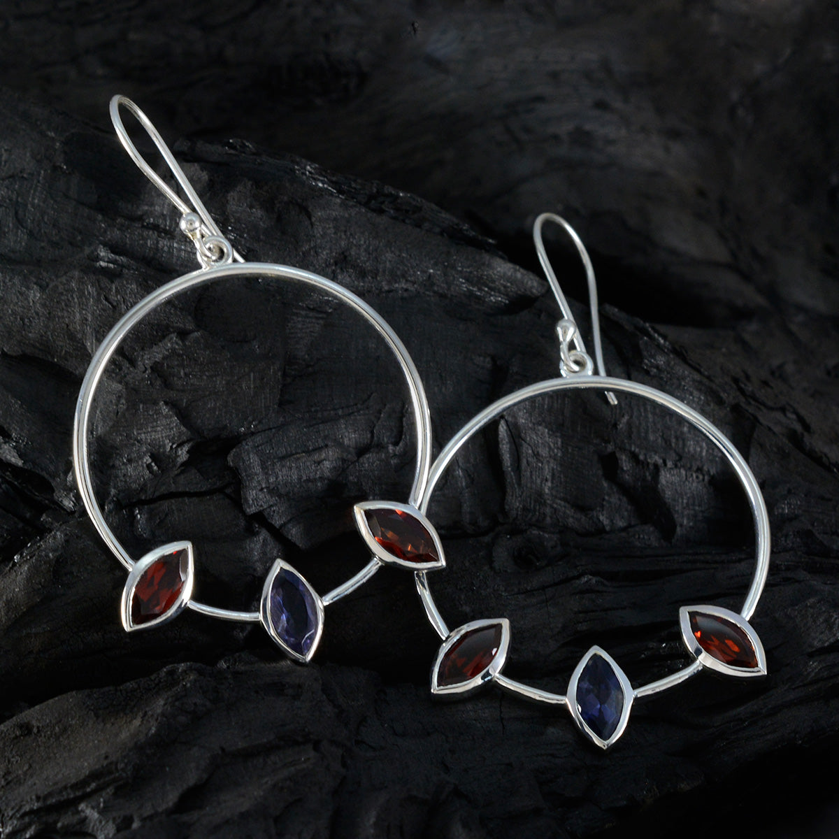 Multi Egyptian Penelope Trilogy Dangle multicolor 92.5 Silver Earring Secondary image