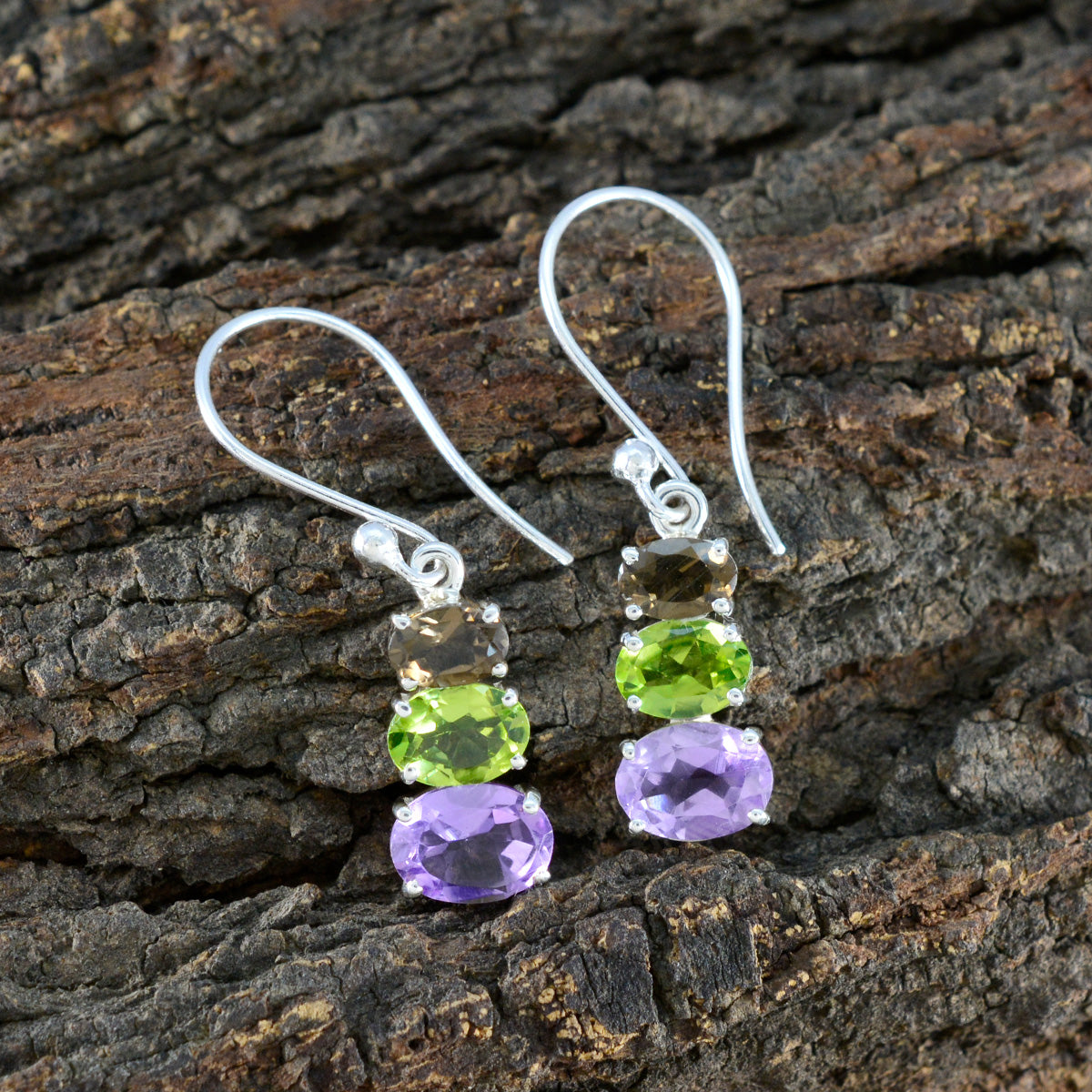 Multi-Turkish-Scarlett-multiple-Dangle-multicolor-925-Sterling-Silver-Earring