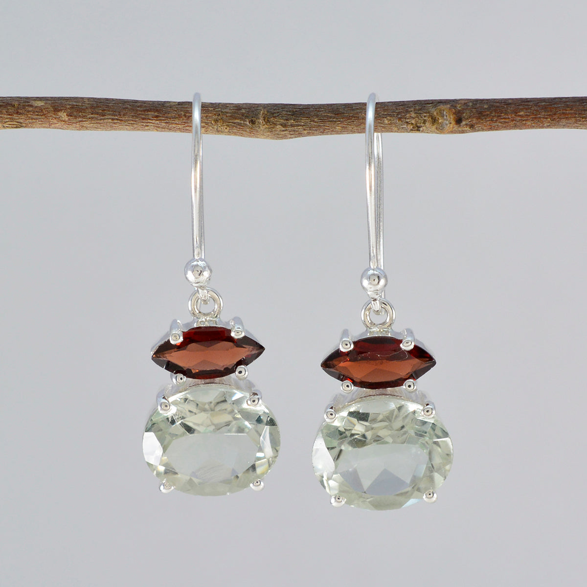 マルチ中東ハウンマルチダングルマルチカラーシルバーイヤリング サブ画像