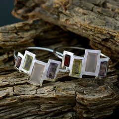 Multi-French-Antonia-multiple-Stud-multicolor-Silver-Earring