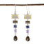 Multi-Turkish-Pauline-Penta-Dangle-multicolor-Sterling-Silver-Earring
