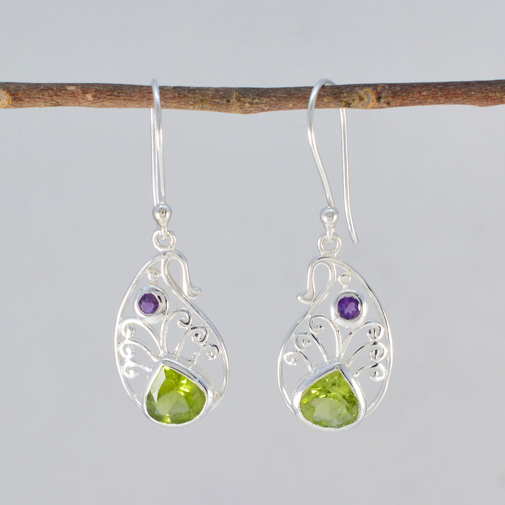 Multi-Japanese-Emma-multiple-Dangle-multicolor-Sterling-Silver-Earring