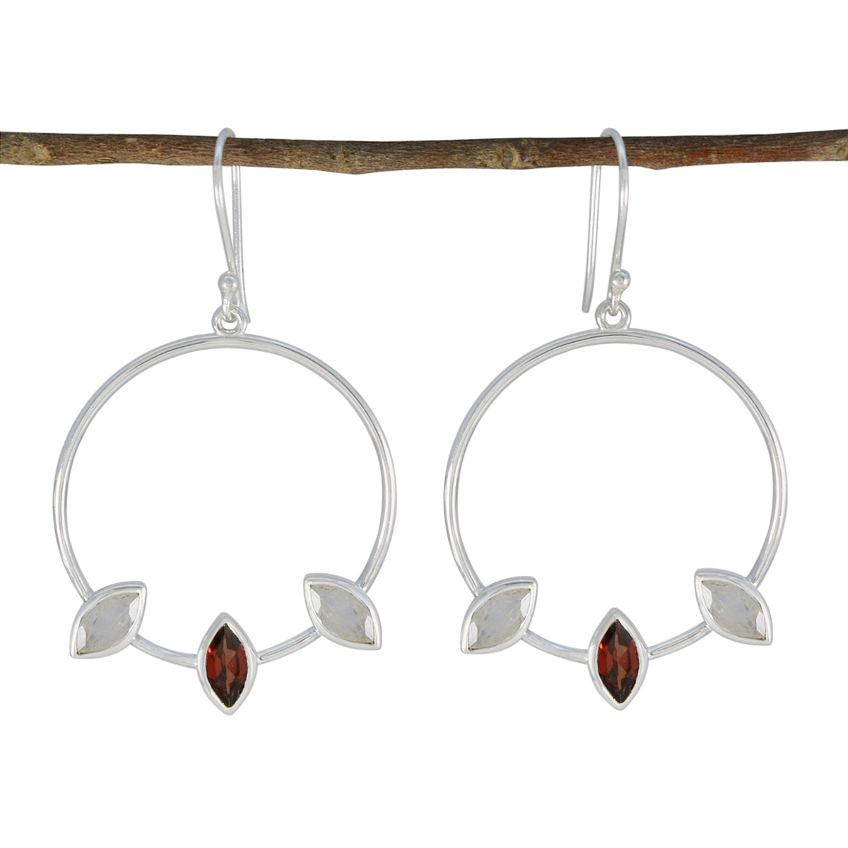 Multi-American-Riley-Trilogy-Dangle-multicolor-925-Sterling-Silver-Earring Image principale du produit