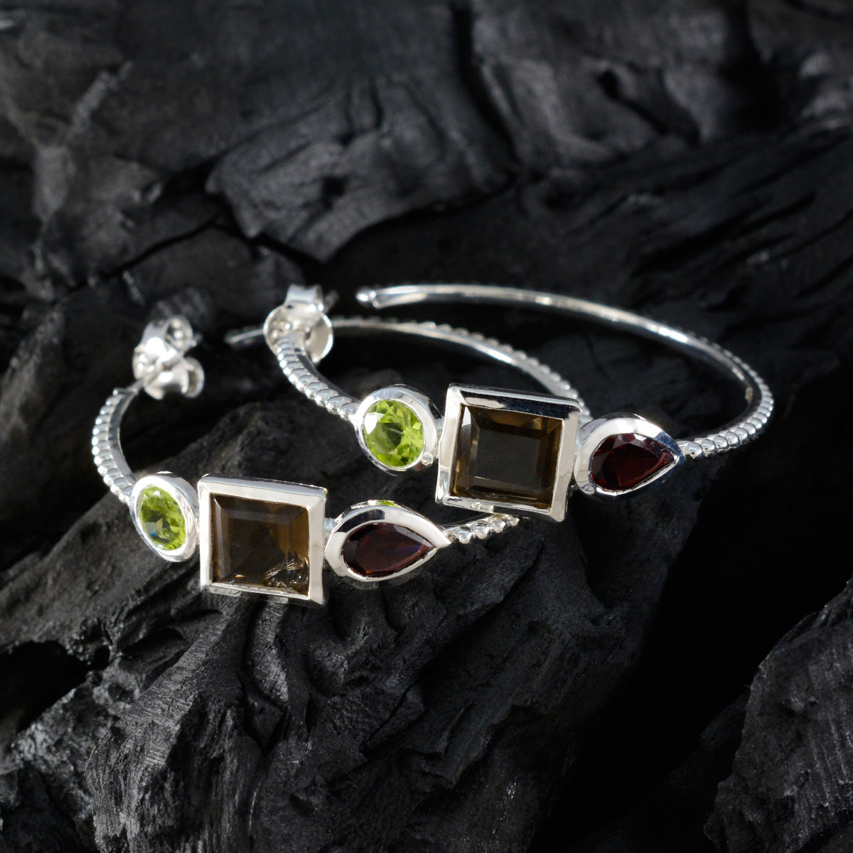 Multi-Italian-Eun-ji-Trilogy-Stud-multicolor-925-Sterling-Silver-Earring