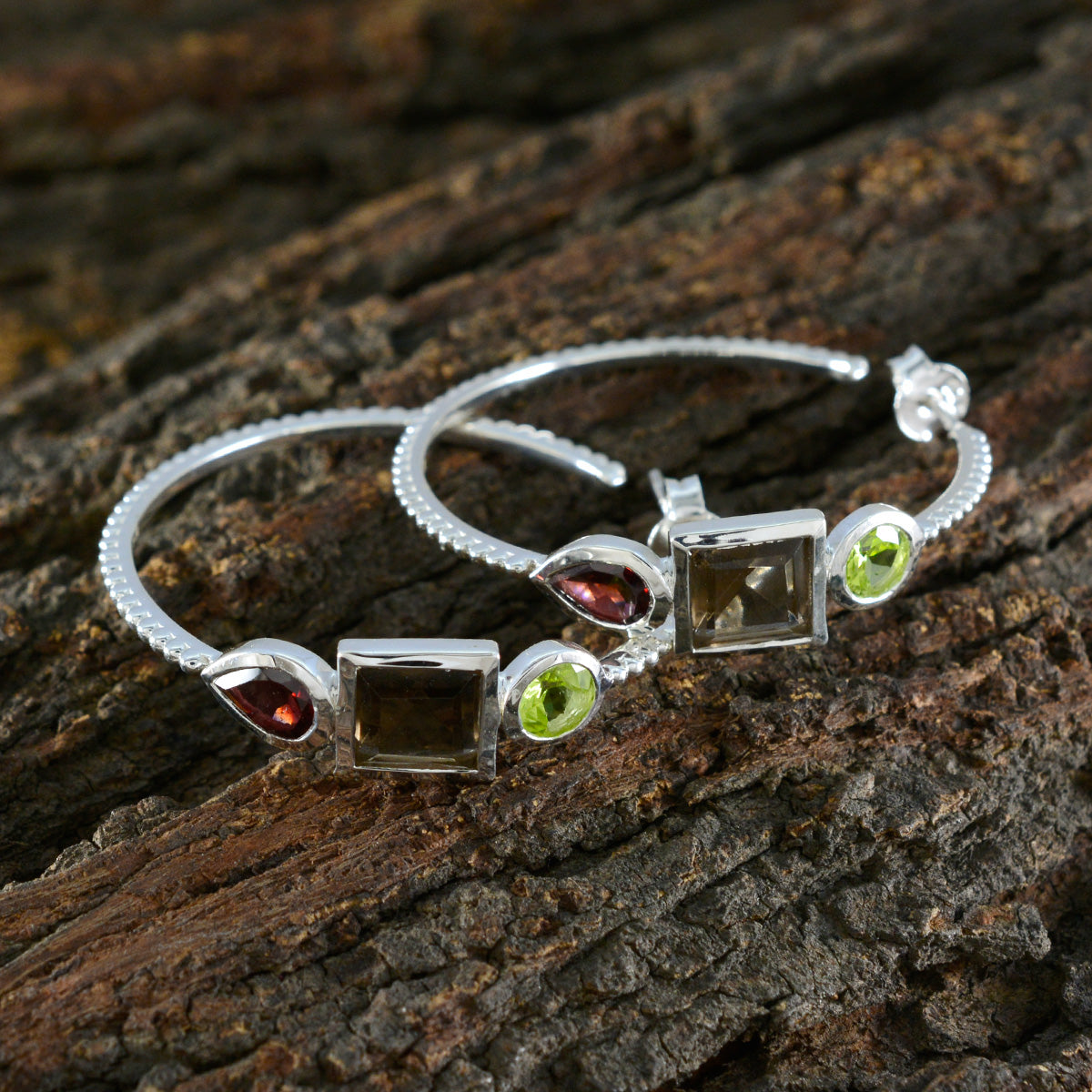 Multi-Italian-Eun-ji-Trilogy-Stud-multicolor-925-Sterling-Silver-Earring