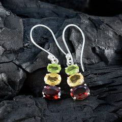 Multi-Italian-Skylar-multiple-Dangle-multicolor-Silver-Earring