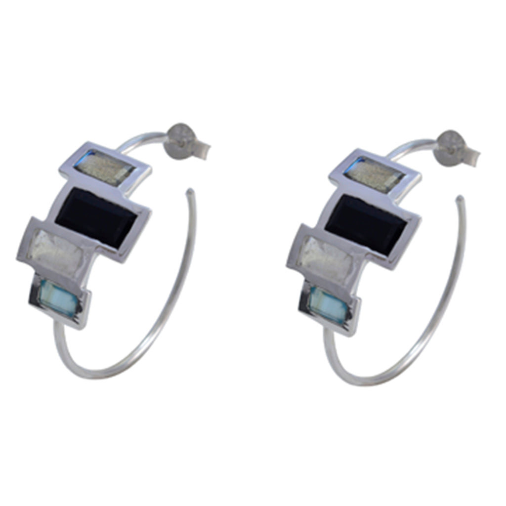 Multi-German-Bianca-multiple-Stud-multicolor-Sterling-Silver-Earring