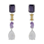 Multi-Russian-Rebeca-quarter-Stud-multicolor-92.5-Silver-Earring