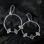 Multi-Korean-Sarah-Trilogy-Dangle-multicolor-Silver-Earring