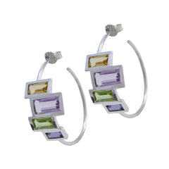 Multi-Russian-Katharina-multiple-Stud-multicolor-Silver-Earring