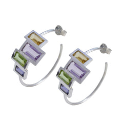 Multi-Russian-Katharina-multiple-Stud-multicolor-Silver-Earring