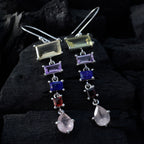 Multi-Moroccan-Kennedy-multiple-Dangle-multicolor-Sterling-Silver-Earring