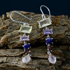 Multi-Moroccan-Kennedy-multiple-Dangle-multicolor-Sterling-Silver-Earring