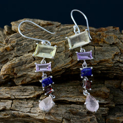 Multi-Moroccan-Kennedy-multiple-Dangle-multicolor-Sterling-Silver-Earring