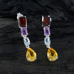 Multi-Moroccan-Renata-quarter-Stud-multicolor-925-Sterling-Silver-Earring