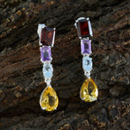 Multi-Moroccan-Renata-quarter-Stud-multicolor-925-Sterling-Silver-Earring