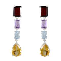 Multi-Moroccan-Renata-quarter-Stud-multicolor-925-Sterling-Silver-Earring