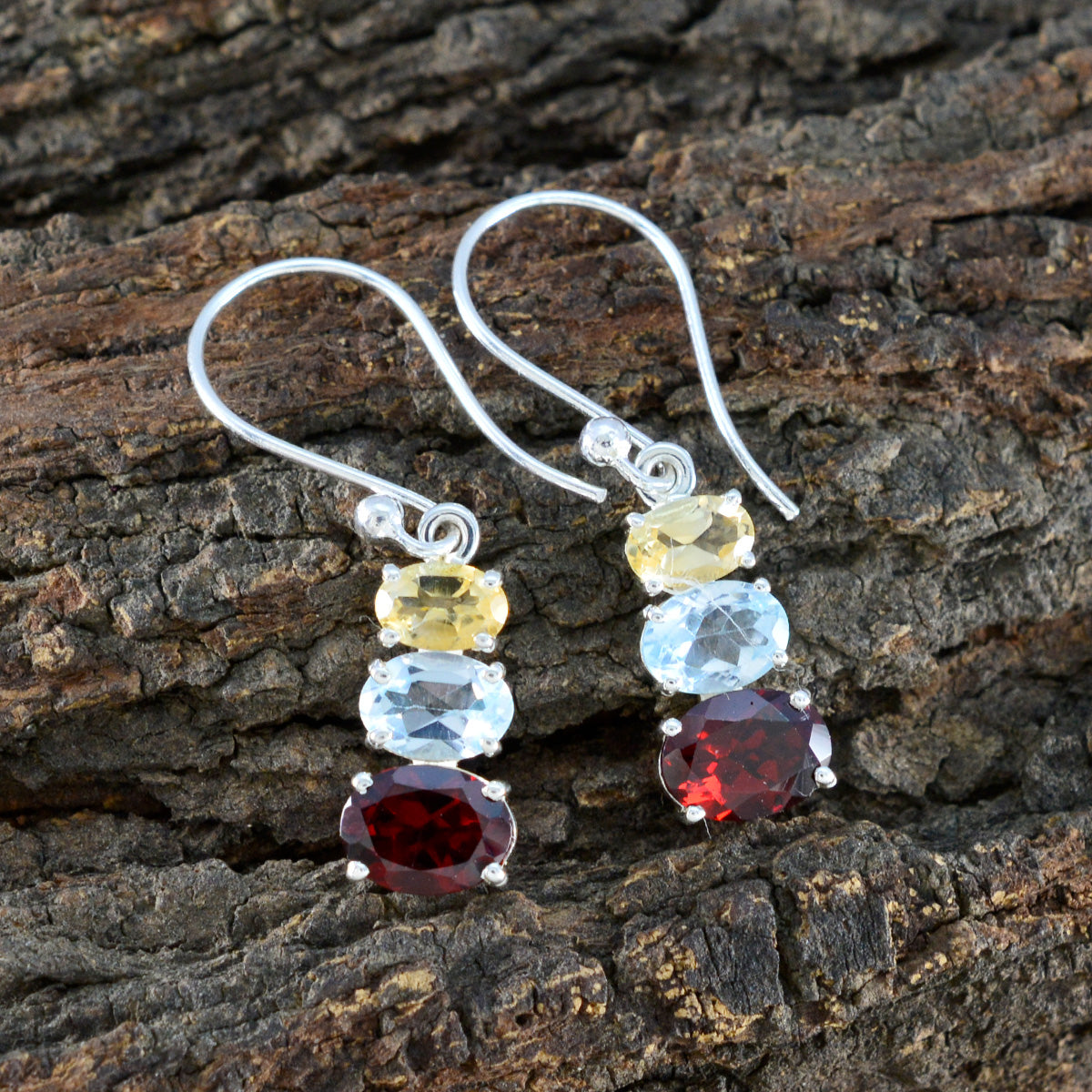 Multi-Mexican-Sophia-multiple-Dangle-multicolor-925-Silver-Earring