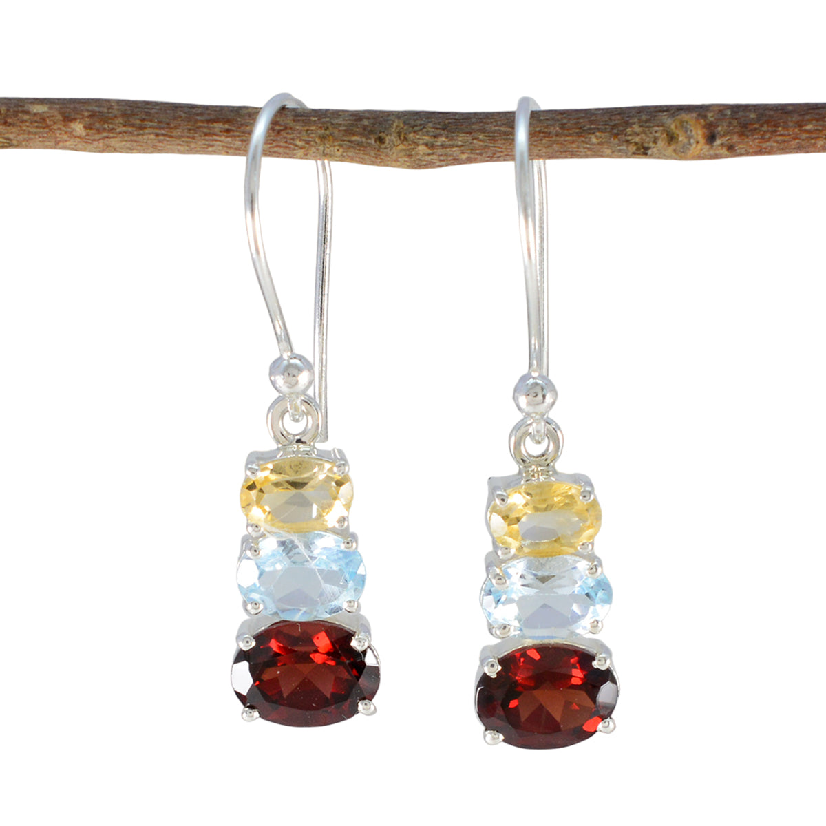 Multi-Mexican-Sophia-multiple-Dangle-multicolor-925-Silver-Earring