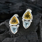 Multi-Italian-Audrey-Toi-et-Moi-Stud-multicolor-Silver-Earring