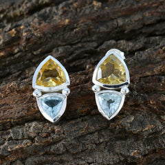 Multi-Italian-Audrey-Toi-et-Moi-Stud-multicolor-Silver-Earring