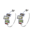Multi-German-Mia-multiple-Stud-multicolor-Sterling-Silver-Earring