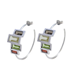 Multi-German-Mia-multiple-Stud-multicolor-Sterling-Silver-Earring