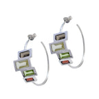 Multi-German-Mia-multiple-Stud-multicolor-Sterling-Silver-Earring