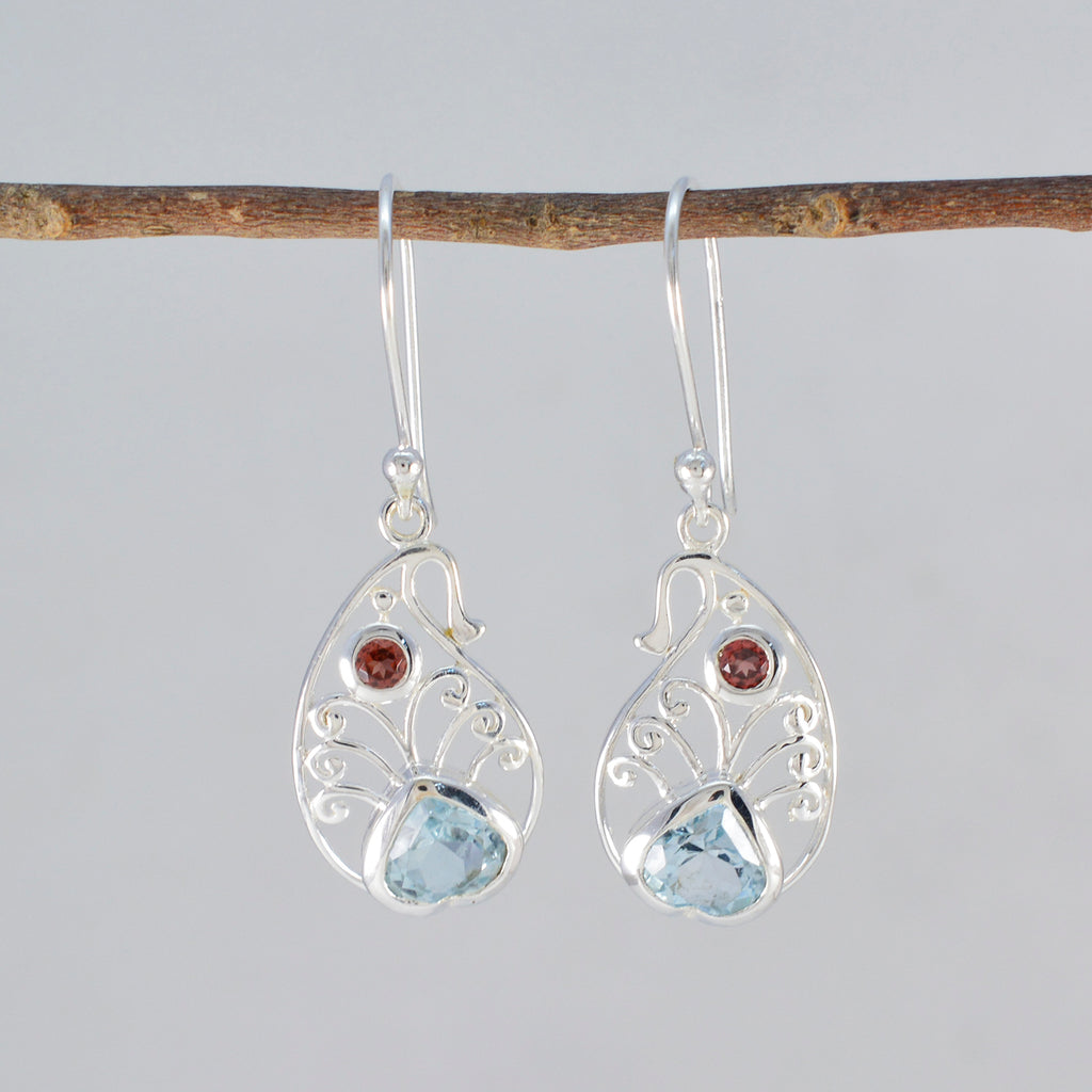 Multi-Middle-Eastern-Freya-multiple-Dangle-multicolor-Silver-Earring