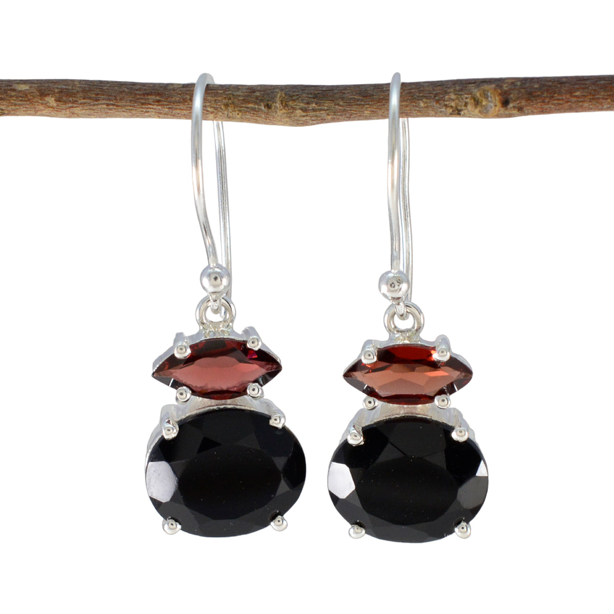 Multi-French-Hye-jin-multiple-Dangle-multicolor-Silver-Earring