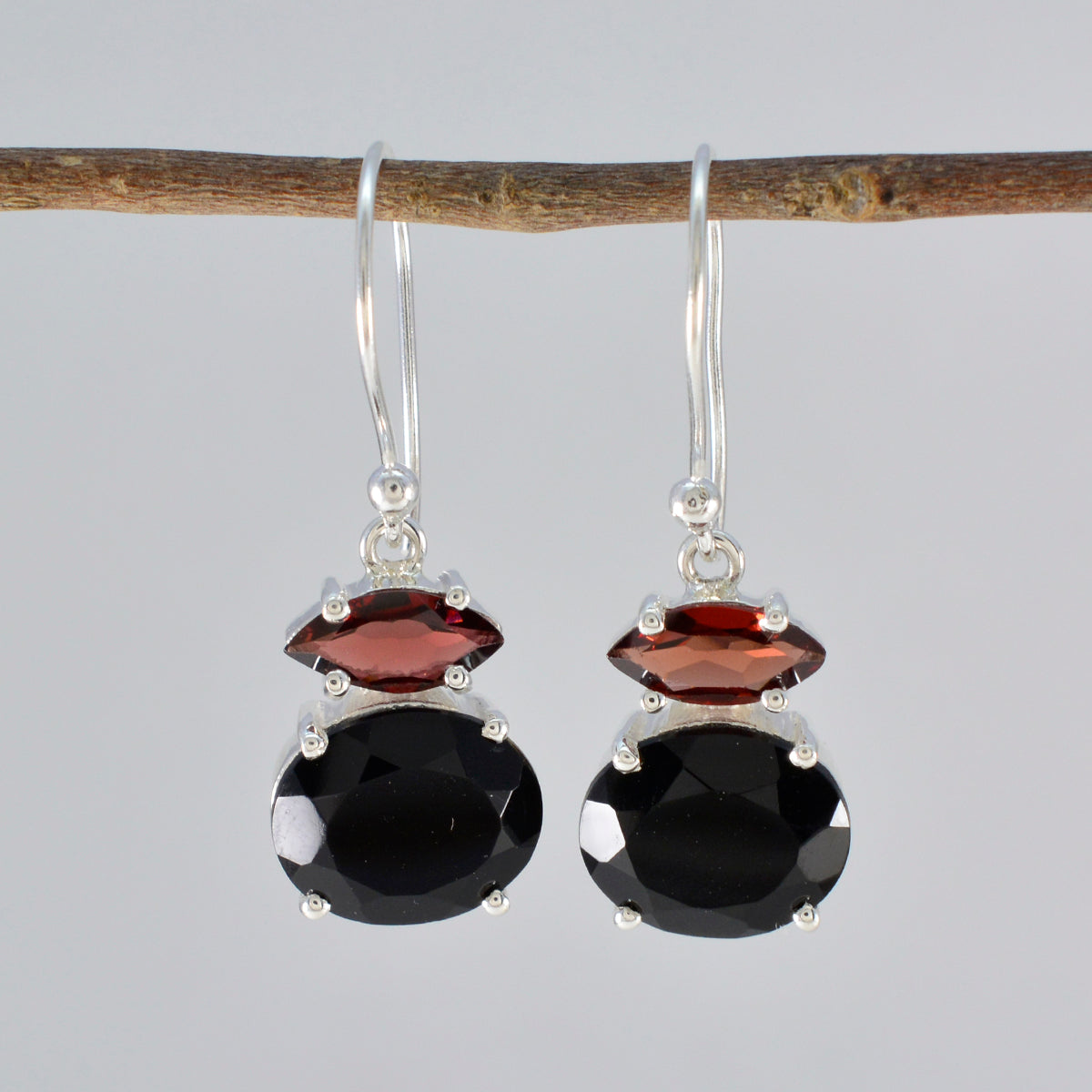 Multi-French-Hye-jin-multiple-Dangle-multicolor-Silver-Earring