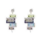 Multi-Russian-Natalie-multiple-Stud-multicolor-925-Silver-Earring