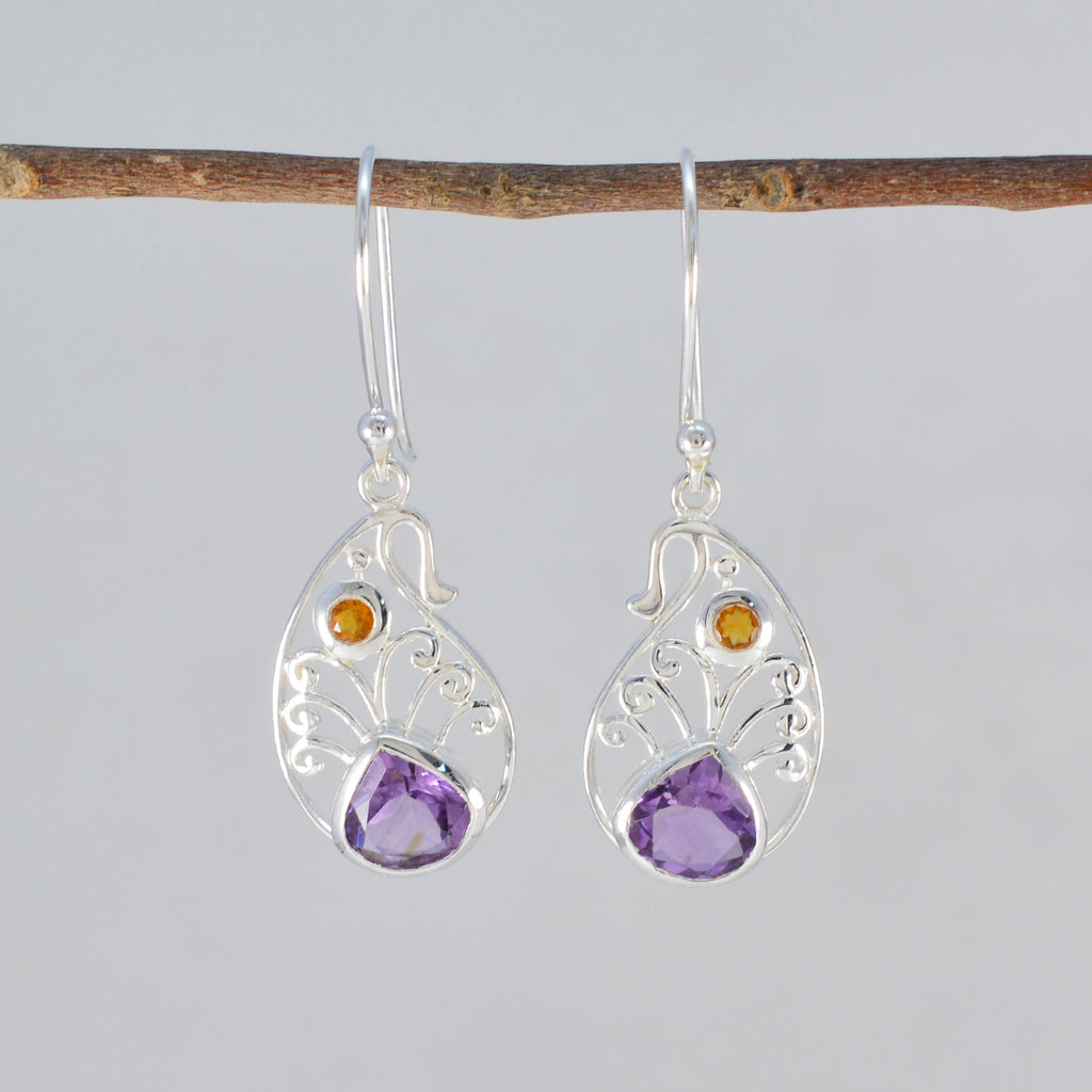 Multi-Mexican-Genesis-multiple-Dangle-multicolor-Sterling-Silver-Earring