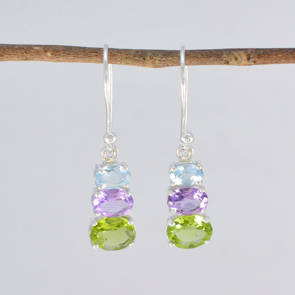 Multi-Latin-American-Tereza-multiple-Dangle-multicolor-Silver-Earring