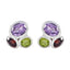 Multi-Moroccan-Nella-multiple-Stud-multicolor-Silver-Earring