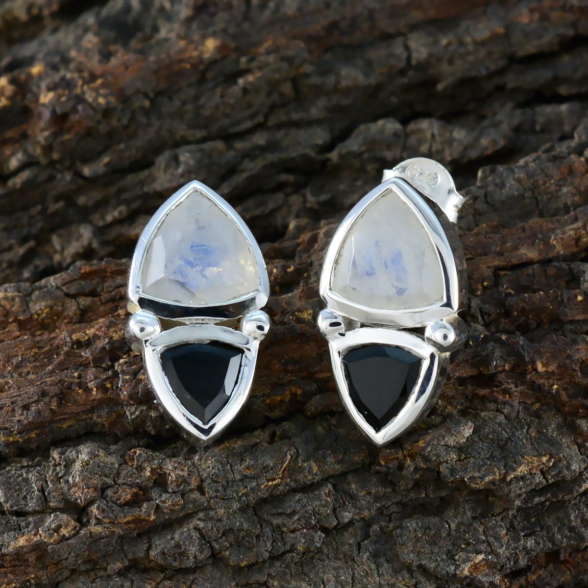 Multi-Mexican-Autumn-Toi-et-Moi-Stud-multicolor-925-Silver-Earring