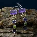 Multi-Russian-Autumn-multiple-Dangle-multicolor-92.5-Silver-Earring