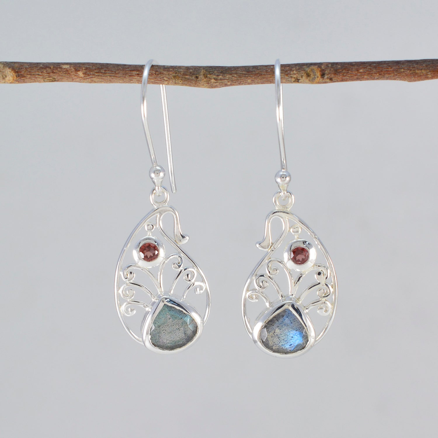 Multi Australische Giulia meervoudige Dangle multicolor 925 Zilveren Oorbel Secundaire afbeelding