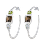 Multi-Latin-American-Hua-Trilogy-Stud-multicolor-925-Sterling-Silver-Earring