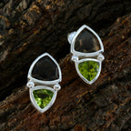 Multi-Middle-Eastern-Sara-Toi-et-Moi-Stud-multicolor-Silver-Earring