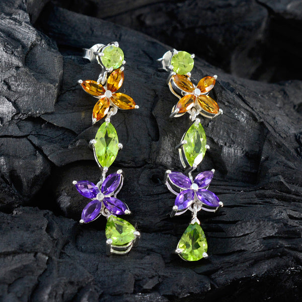 Multi-Mexican-Camilla-multiple-Stud-multicolor-925-Silver-Earring