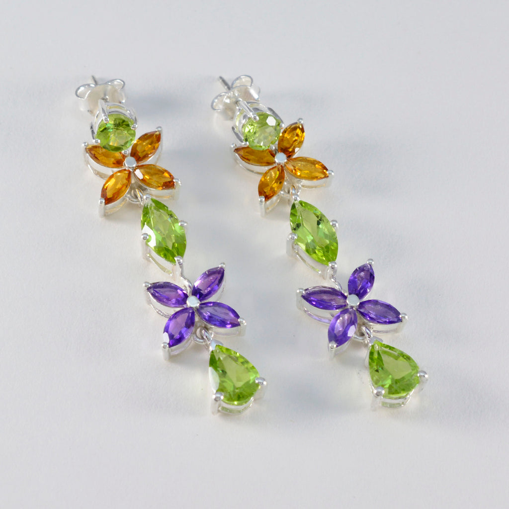Multi-Mexican-Camilla-multiple-Stud-multicolor-925-Silver-Earring