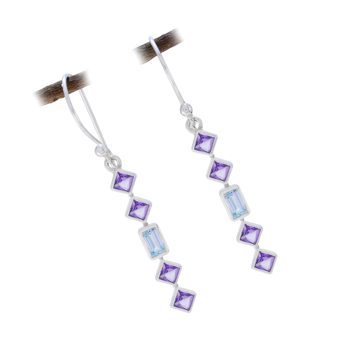 Multi-Middle-Eastern-Sarah-multiple-Dangle-multicolor-Sterling-Silver-Earring