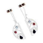 Multi-Australian-Autumn-multiple-Dangle-multicolor-Silver-Earring