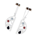 Multi-Australian-Autumn-multiple-Dangle-multicolor-Silver-Earring