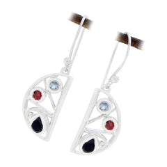 Multi-Australian-Autumn-multiple-Dangle-multicolor-Silver-Earring