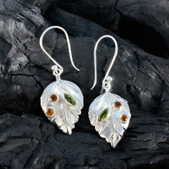 Multi-German-Laura-multiple-Dangle-multicolor-Silver-Earring