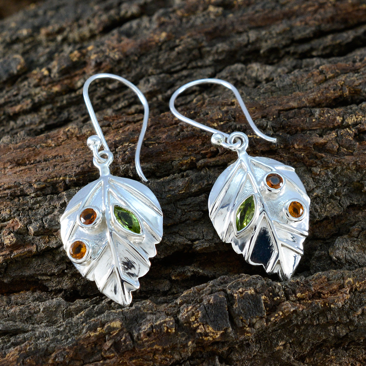 Multi-German-Laura-multiple-Dangle-multicolor-Silver-Earring