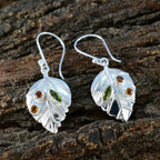 Multi-German-Laura-multiple-Dangle-multicolor-Silver-Earring