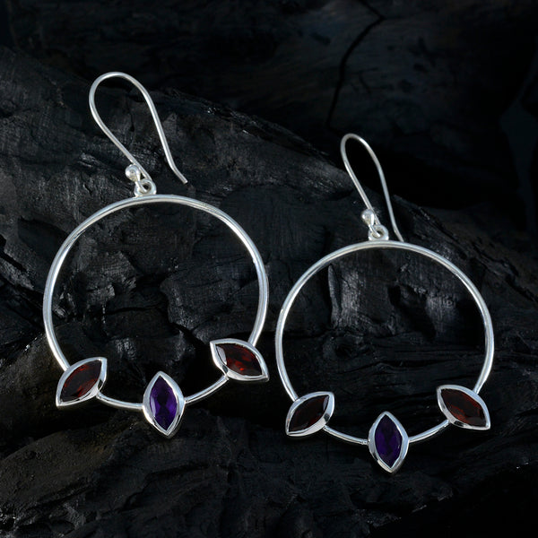 Multi-Italian-Marie-Trilogy-Dangle-multicolor-925-Silver-Earring